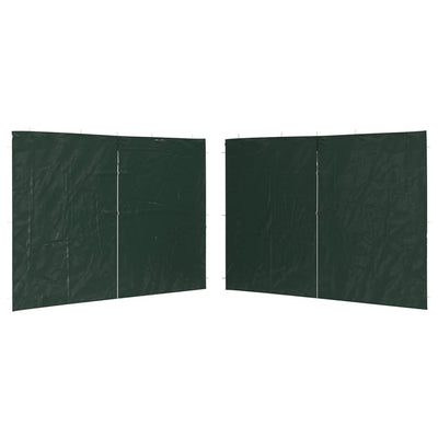 Vidaxl Tent Walls 2 St con cerniera pe verde