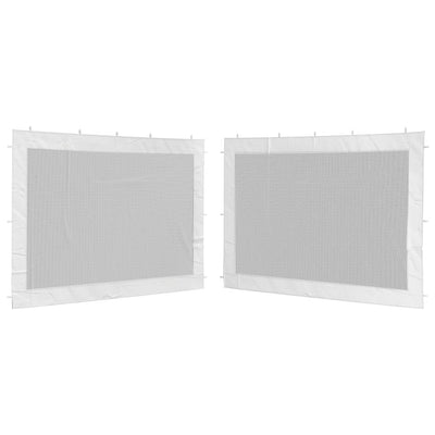 Vidaxl Tent Walls 2 st garza bianca e nera