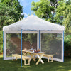 Vidaxl Tent Walls 2 st garza bianca e nera