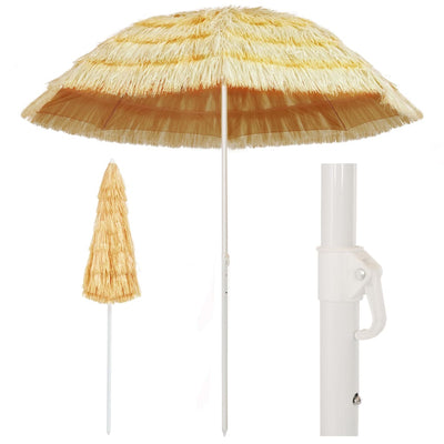 Vidaxl Strandparasol Hawaii Stile 240 cm naturale