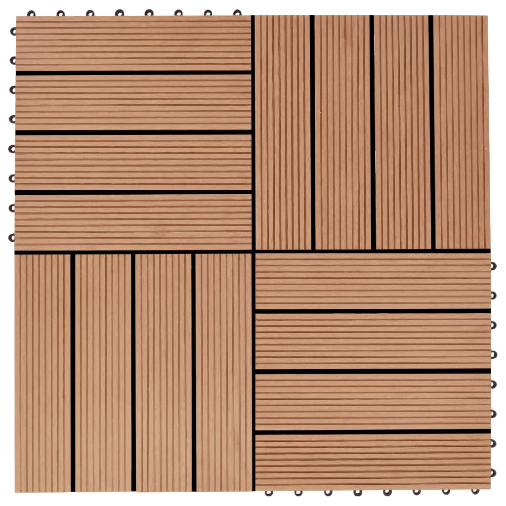 Vidaxl Terrace Tiles 30x30 cm 1 m² Color de teca HKC 11 STS