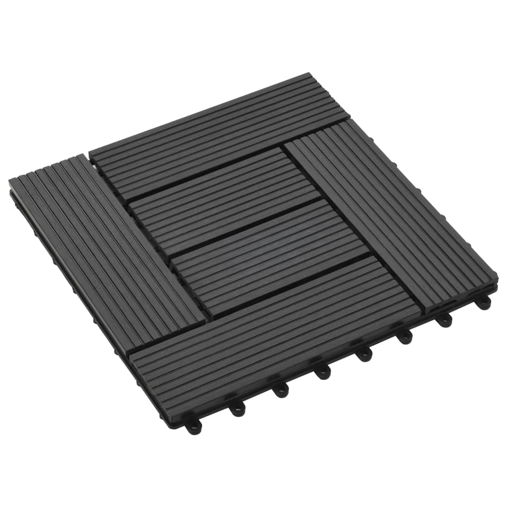 Vidaxl Terrace Piastrelle 30x30 cm 1 m² HKC Black 11 STS