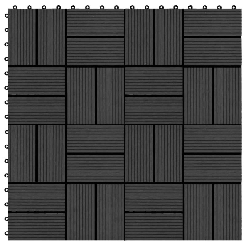 Vidaxl Terrace Piastrelle 30x30 cm 1 m² HKC Black 11 STS