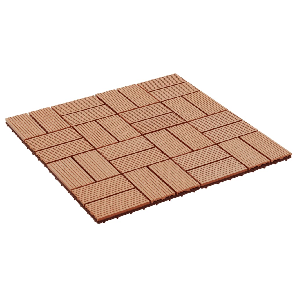 Vidaxl Terrace Tiles 30x30 cm 1 m² Color de teca HKC 11 STS