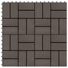 Vidaxl Terrace piastrelle 30x30 cm 1 m² hkc scuro marrone 11 m