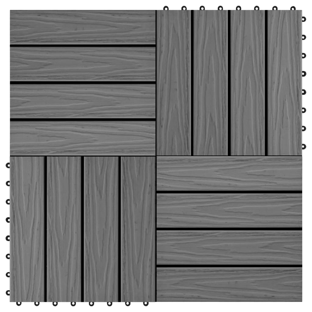 Vidaxl Terrace Piastrelle Sollievo profondo 30x30 cm 1 m² HKC Grey 11 STS