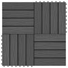 Vidaxl Terrace Piastrelle Sollievo profondo 30x30 cm 1 m² HKC Black 11 STS