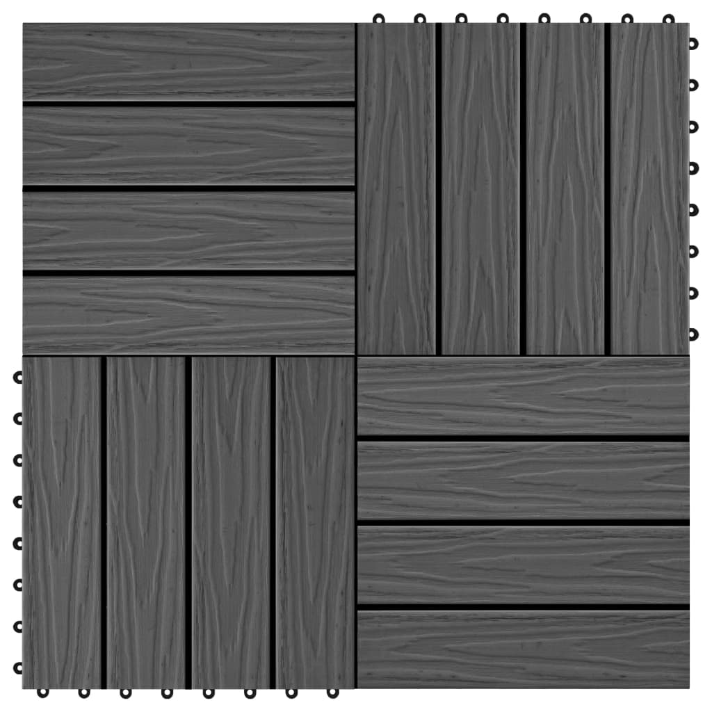 Vidaxl Terrace Piastrelle Sollievo profondo 30x30 cm 1 m² HKC Black 11 STS