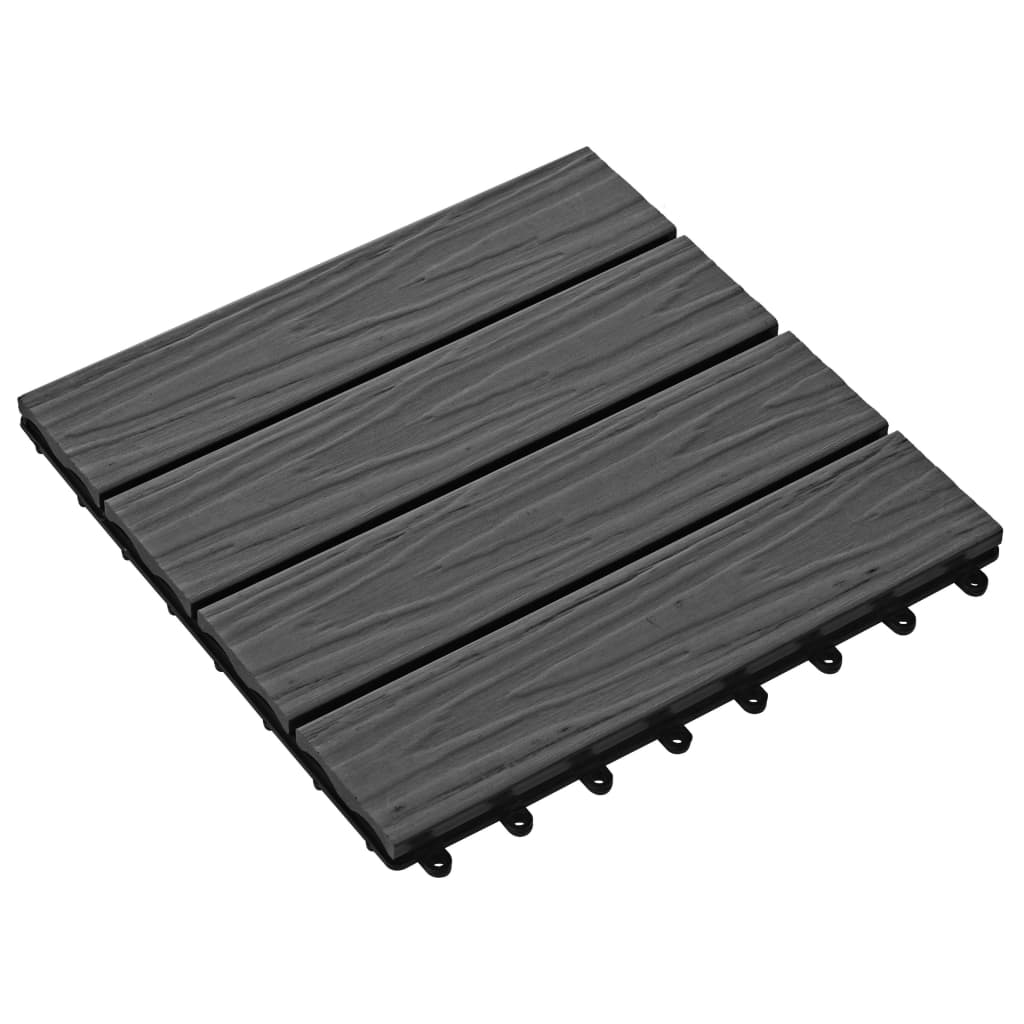 Vidaxl Terrace Piastrelle Sollievo profondo 30x30 cm 1 m² HKC Black 11 STS
