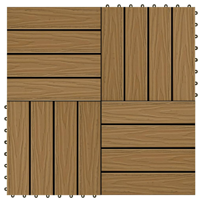 Azulejos de terraza Vidaxl Alivio profundo 30x30 cm 1 m² Color de teca HKC 11 STS
