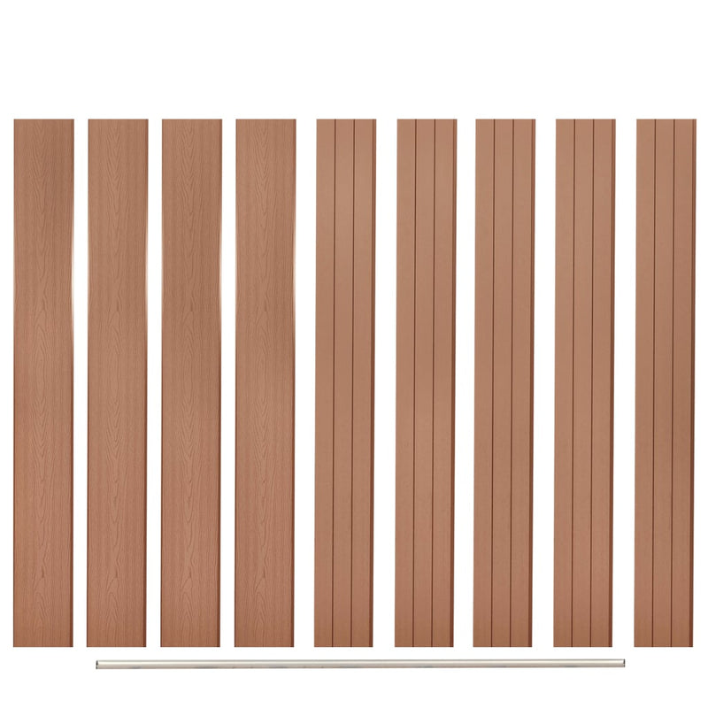 Vidaxl vervangende schuttingplanken 9 st 170 cm hkc bruin
