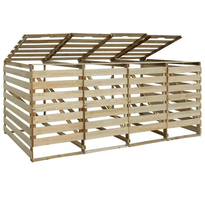 Archiviazione contenitore Vidaxl a quattro -ubbel 240 L Pine impregnato