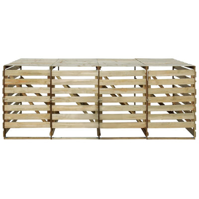 Archiviazione contenitore Vidaxl a quattro -ubbel 240 L Pine impregnato