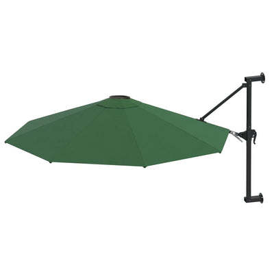 Parasolo a parete Vidaxl con polo metallico 300 cm verde