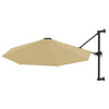 Sombrilla de pared VidaXL con poste de metal 300 cm color topo