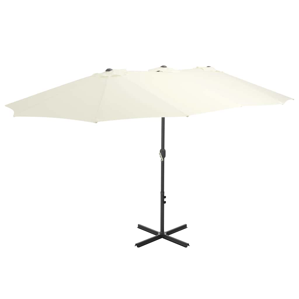Parasol Vidaxl con poste de aluminio 460x270 cm de arena