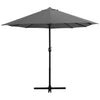 Parasol Vidaxl con poste de aluminio 460x270 cm antracita