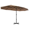Vidaxl Parasol con polo in alluminio 460x270 cm taupe