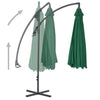 Parasol flotante Vidaxl con poste de acero de 300 cm verde