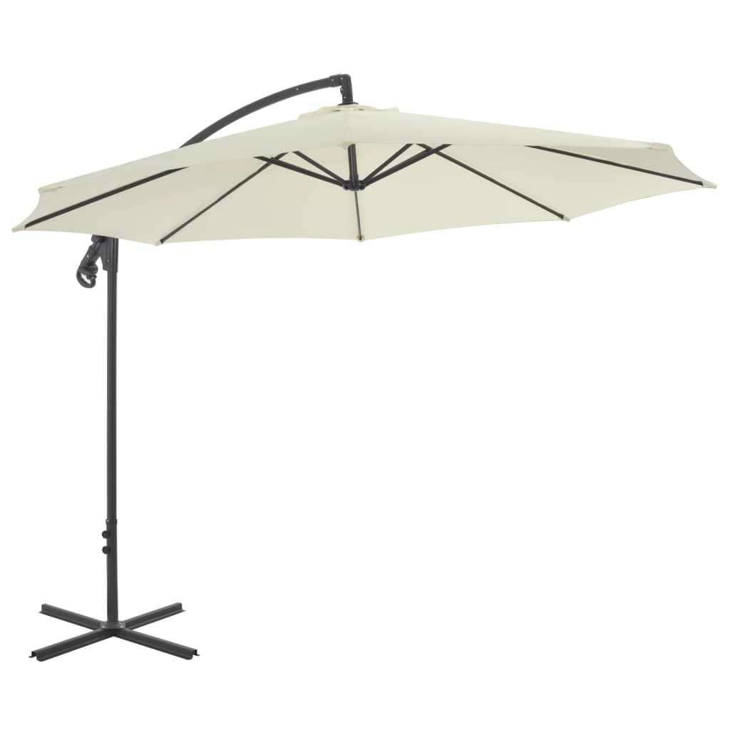 Vidaxl PARASOL mobile con polo in acciaio a sabbia 300 cm