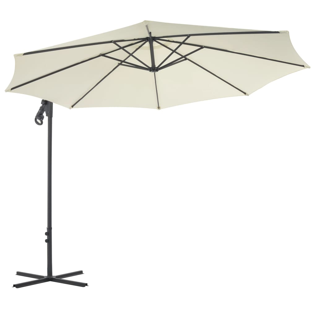 Vidaxl PARASOL mobile con polo in acciaio a sabbia 300 cm
