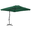 Parasol Vidaxl con poste de acero 250x250 cm verde