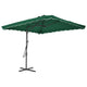 Parasol Vidaxl con poste de acero 250x250 cm verde