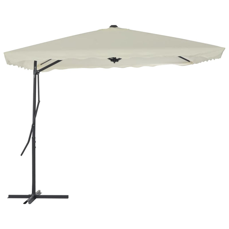 Parasol Vidaxl con poste de acero 250x250 cm de arena -Color