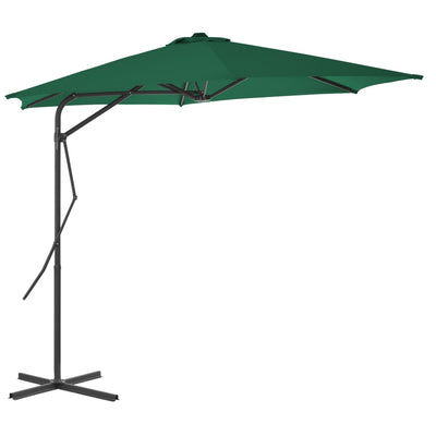 Vidaxl Parasol with steel pole 300 cm green