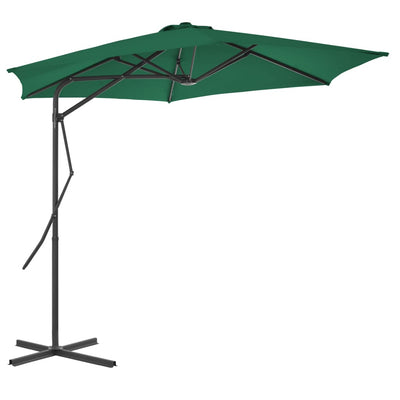 Vidaxl Parasol with steel pole 300 cm green