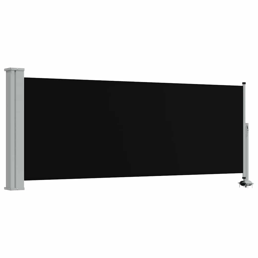 Pantalla de jardín Vidaxl extensible 100x300 cm negro