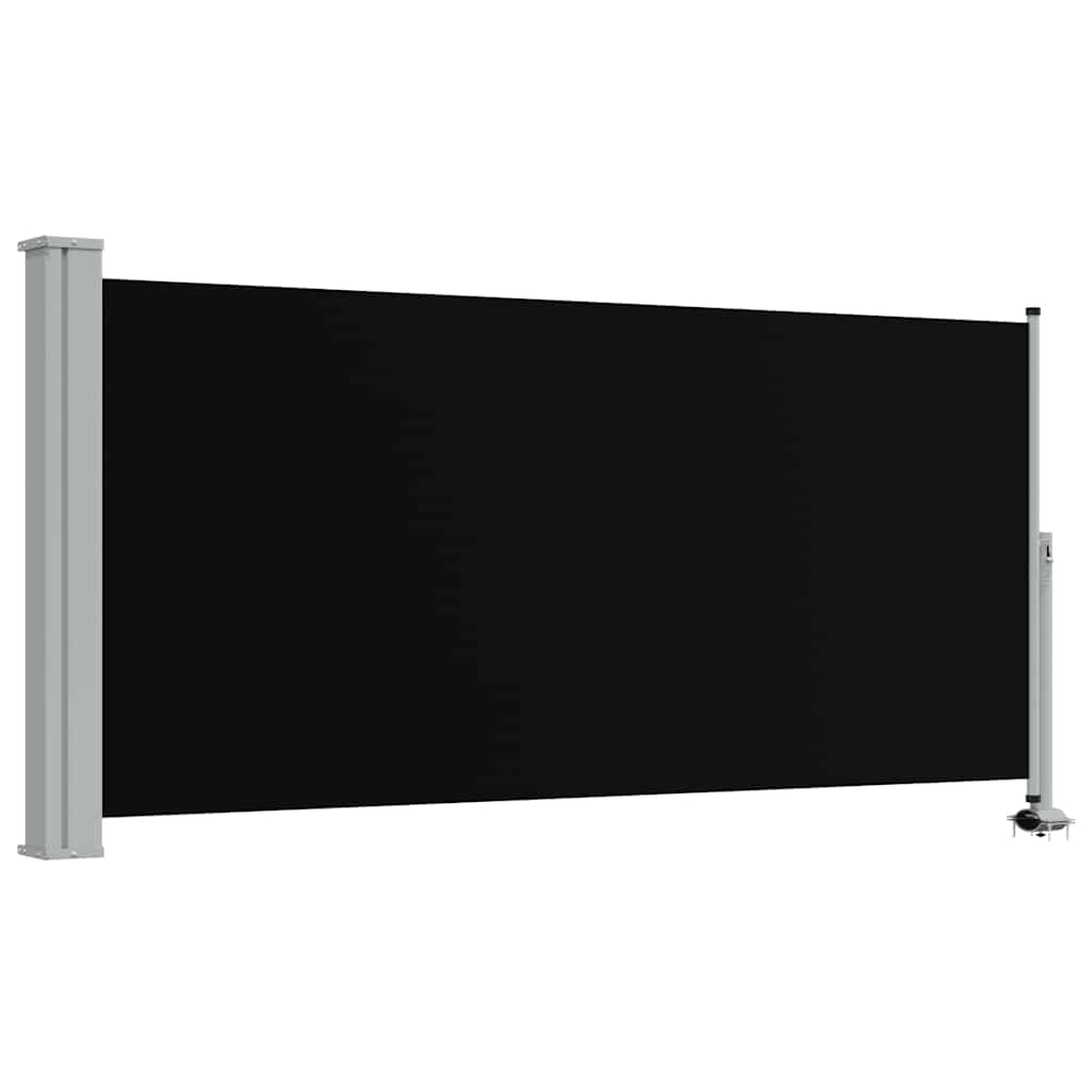 Pantalla de jardín Vidaxl extensible 120x300 cm negro