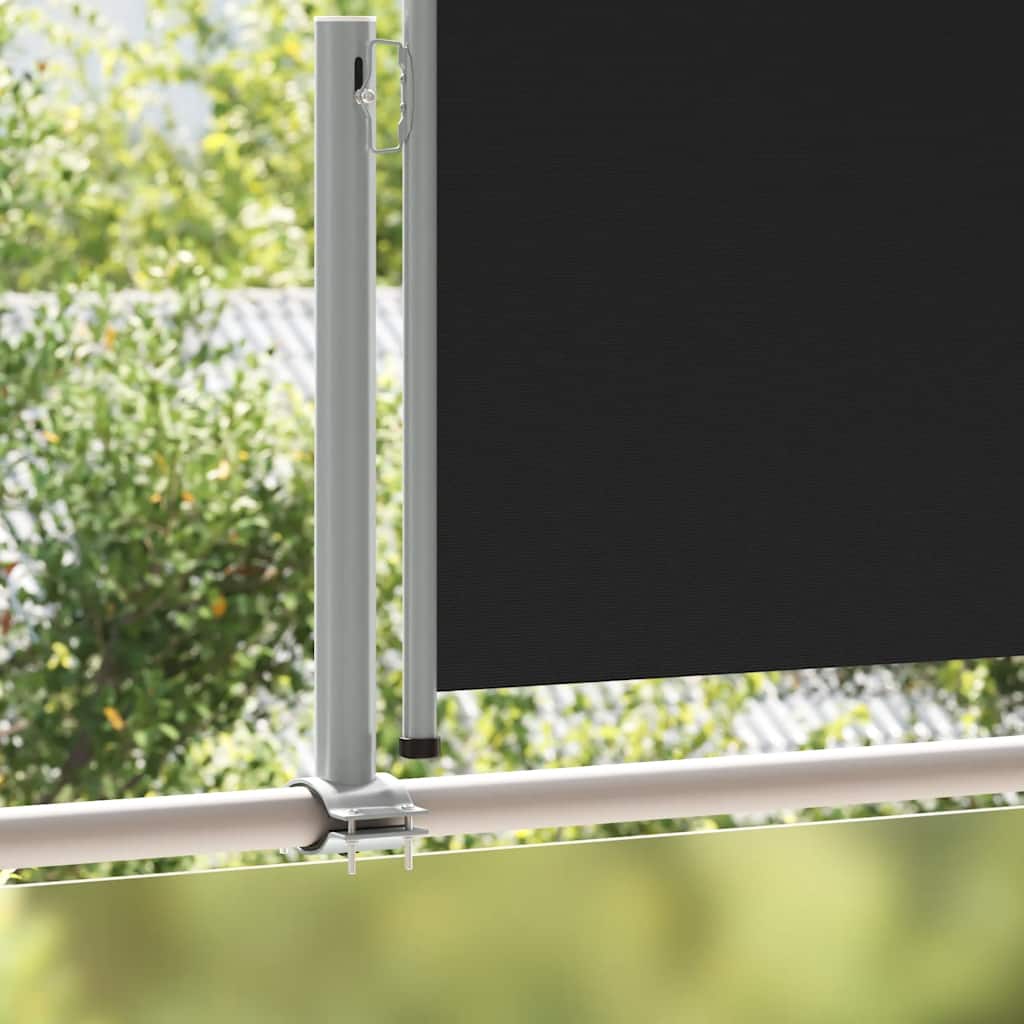 Pantalla de jardín Vidaxl extensible 120x300 cm negro