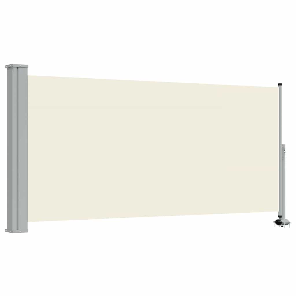 Pantalla de jardín Vidaxl extensible de 120x300 cm de crema -cocinera