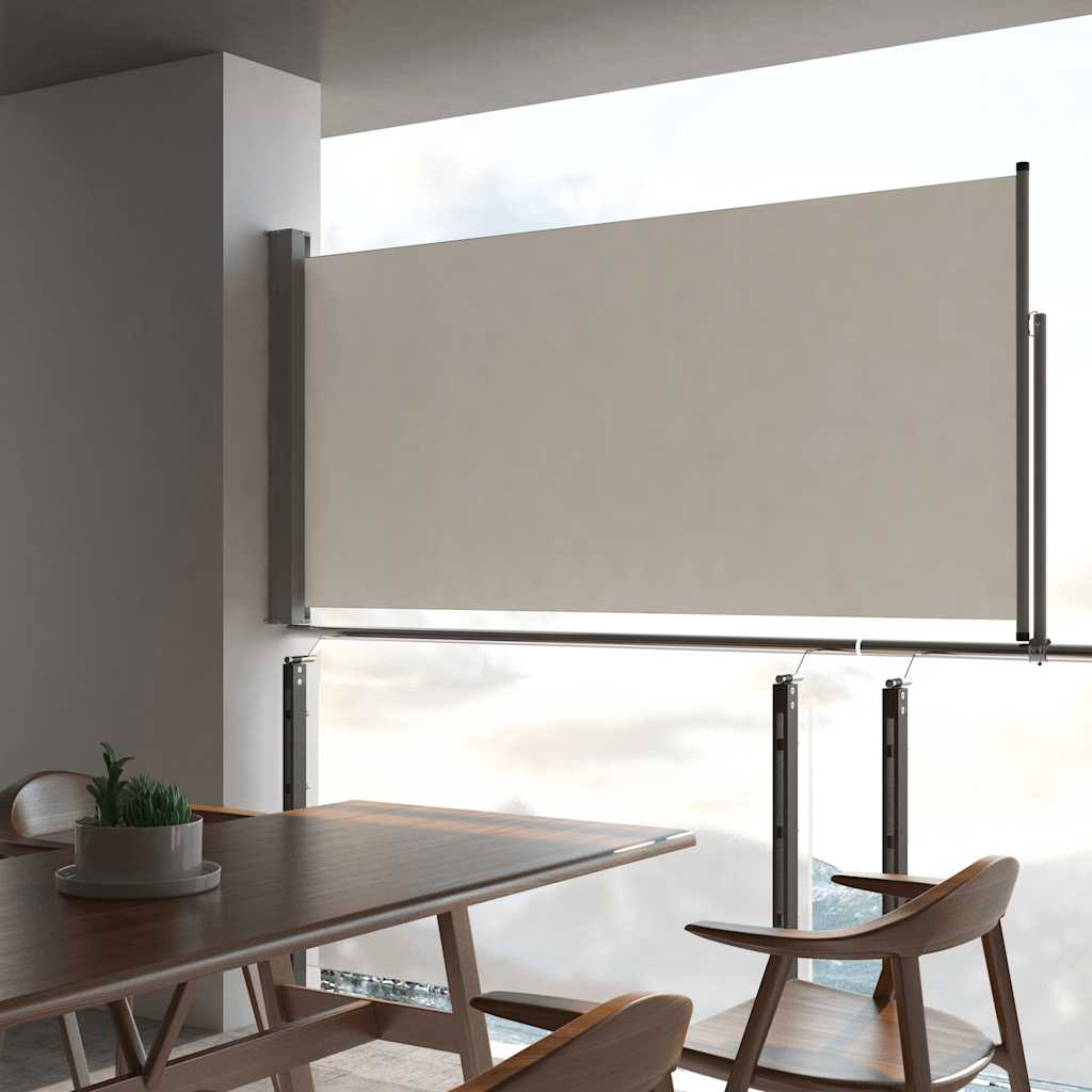 Schermo del giardino Vidaxl estendibile da 120x300 cm crema