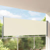 Pantalla de jardín Vidaxl extensible de 120x300 cm de crema -cocinera