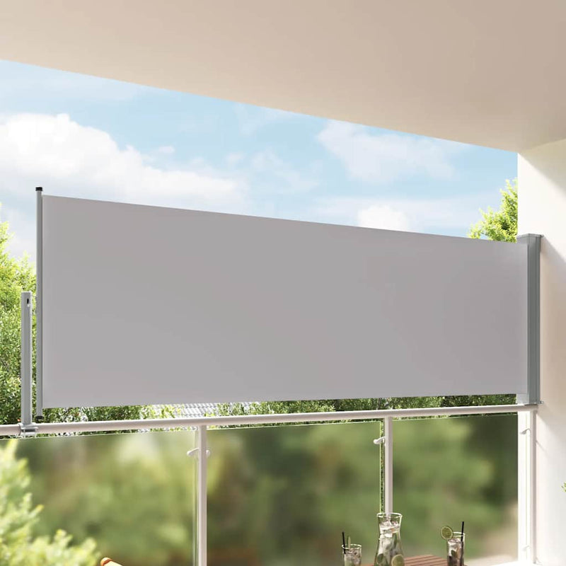 Schermata del giardino Vidaxl estendibile 120x300 cm grigio