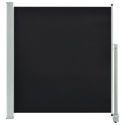 Schermo del giardino Vidaxl estensibile 140x300 cm nero