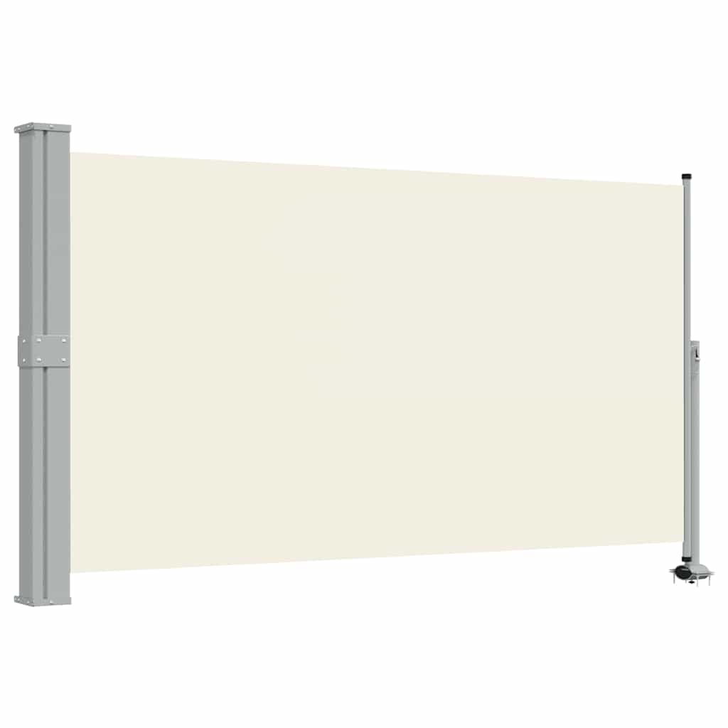 Pantalla de jardín Vidaxl extensible a 140x300 cm de crema -cocinera