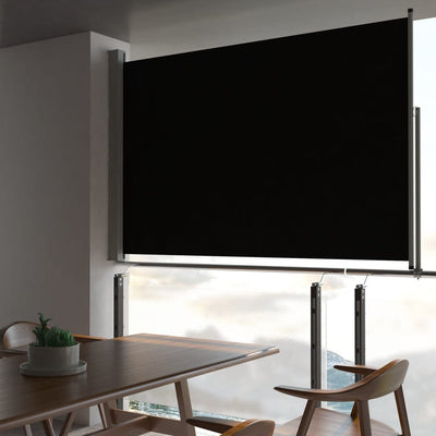 Schermo del giardino Vidaxl estendibile 160x300 cm nero