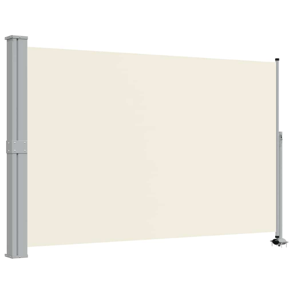 Pantalla de jardín Vidaxl extensible de 160x300 cm de crema -cocinera