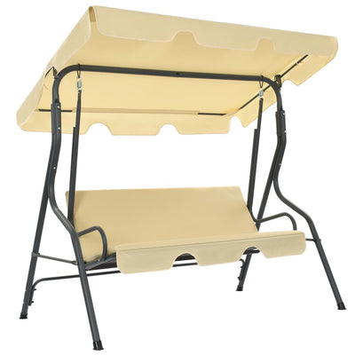 Vidaxl Swing Bench 170x110x153 cm Crema bianco