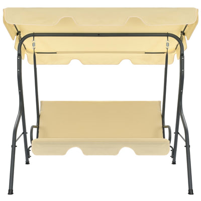 Vidaxl Swing Bench 170x110x153 cm Crema bianco