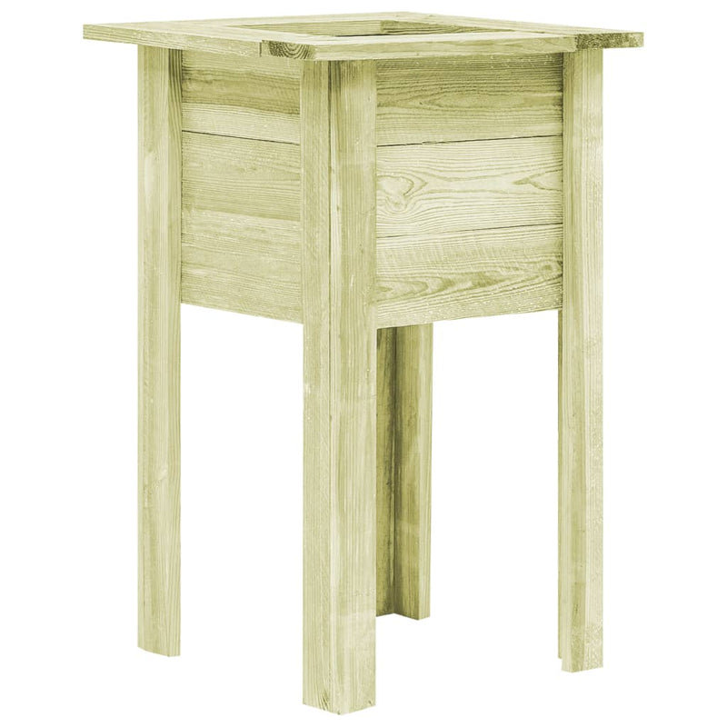 Vidaxl fioriera sollevata con piedi 50x50x80 cm legno segata