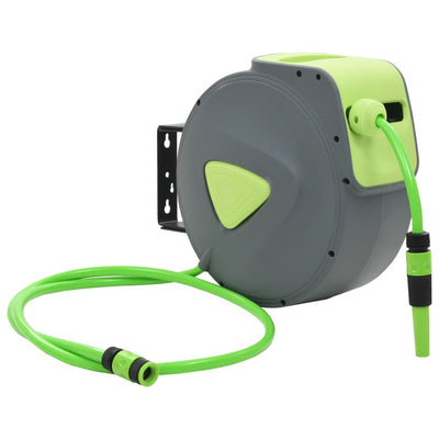 VidaXL Waterslang reel Automatic retractable wall mounting 20+2 m