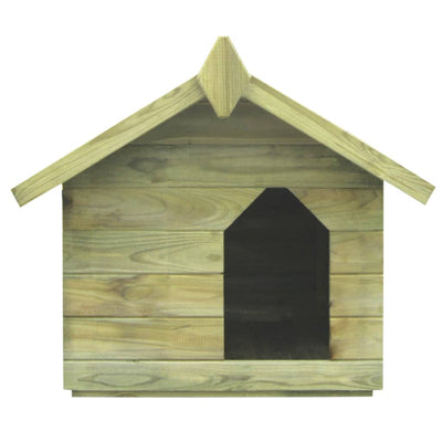 Loft per cani Vidaxl con pino impregnato di tetto pieghevole