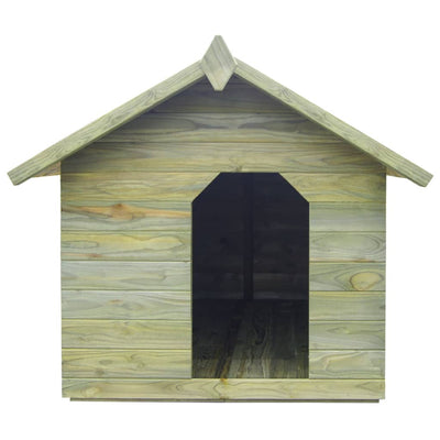 Loft per cani Vidaxl con pino impregnato di tetto pieghevole
