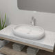 Vidaxl Washbasin da bagno con miscelazione TAP Oval Ceramic White