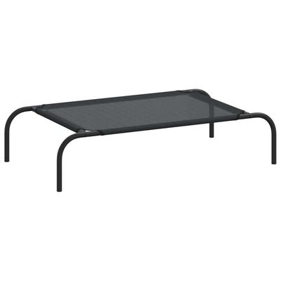 Vidaxl cama para perros elevada s textilen negro