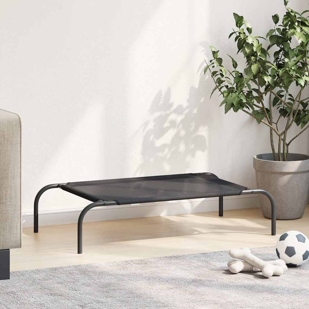 Vidaxl Dog Letto allevato S textileen nero